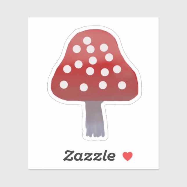 Red Dotted Mushroom Sticker (Sheet)