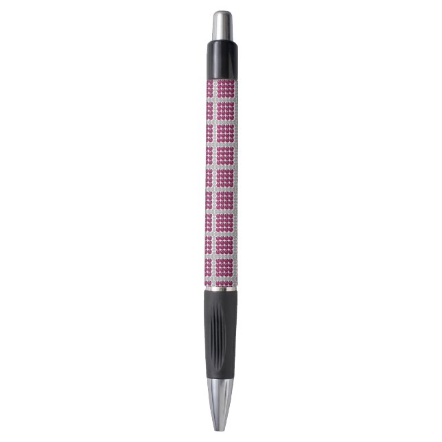 Red Dotted Pattern Pen (Front Vertical)