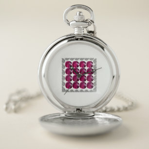 Red Dotted Pattern Pocket Watch