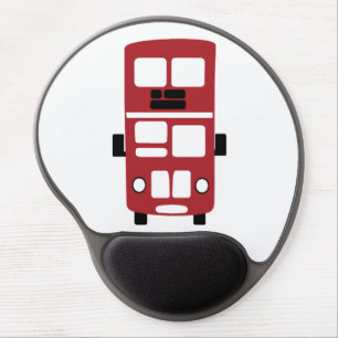 Red double decker bus gel mousepad