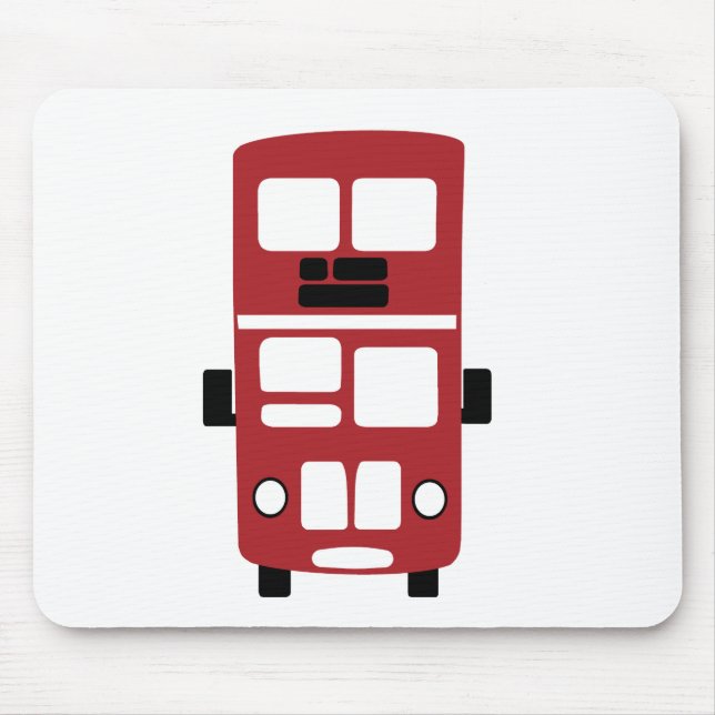 Red double decker bus mousepad (Front)