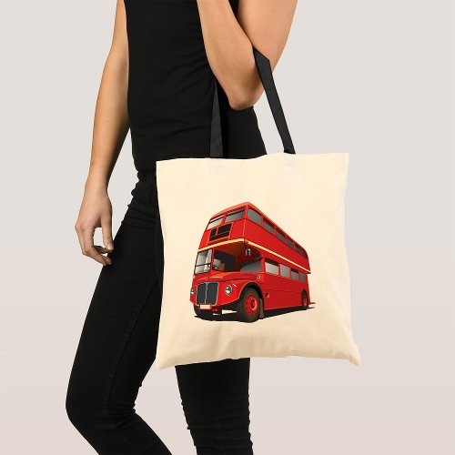 Red Double Decker Bus Tote Bag