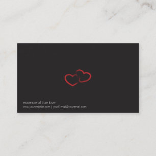 Red Double Heart Business Card