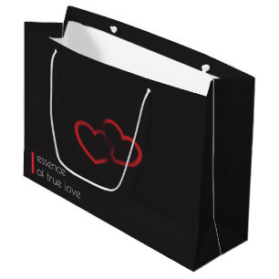 Red Double Heart Large Gift Bag