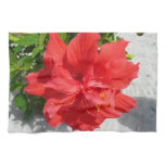 Red Double Hibiscus Flower Towel