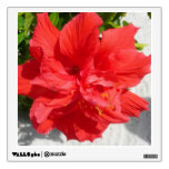 Red Double Hibiscus Flower Wall Decal