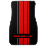Red Double Race &#127950; Stripes | Personalize Car Floor Mat at Zazzle