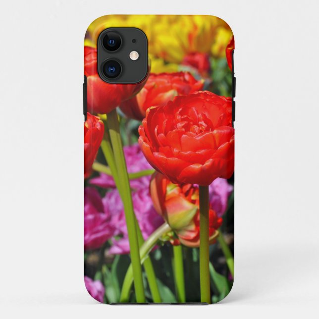 Red double tulips Case-Mate iPhone case (Back)