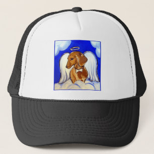 Red Doxie Angel Trucker Hat