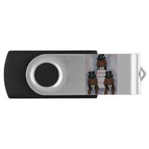 Red Doxie Grooms Flash Drive
