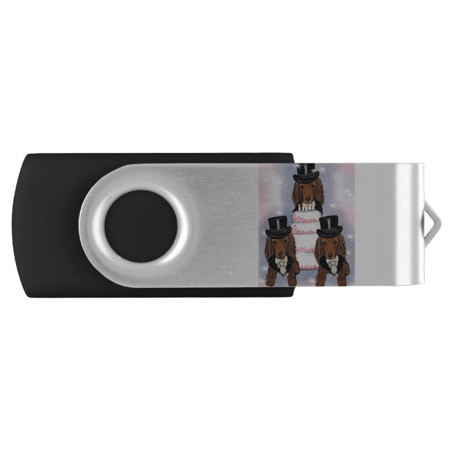 Red Doxie Grooms Flash Drive (Front)