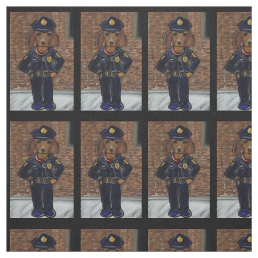 RED DOXIE POLICEMAN FABRIC