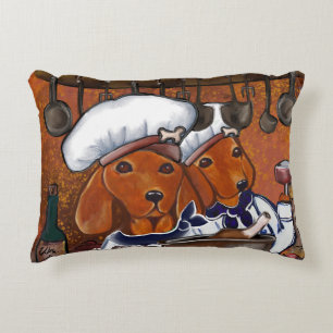 Red Doxies Accent Pillow