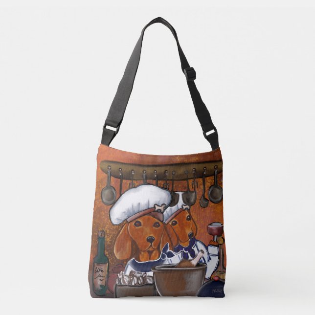 Red Doxies Crossbody Bag (Front)