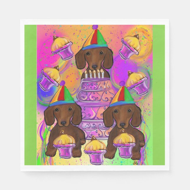 Red Doxies Napkins (Front)