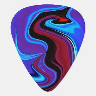 Red Dragon Abstract Guitar Pick