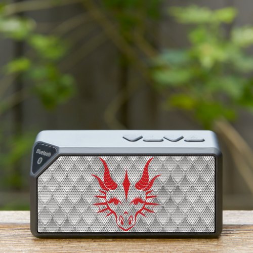 Red Dragon and White Dragon Scales design Bluetooth Speaker