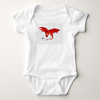 Red dragon baby body suit bodysuit