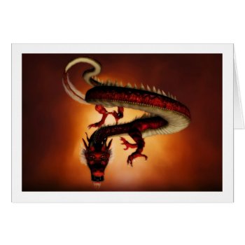 Red Dragon Card by RenderlyYours at Zazzle
