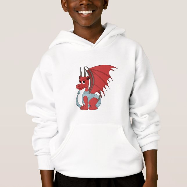 Red Dragon Cartoon  Hoodie (Front)