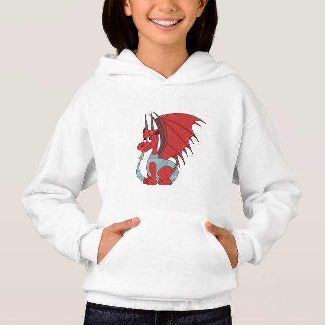 Red Dragon Cartoon  Hoodie (Front)