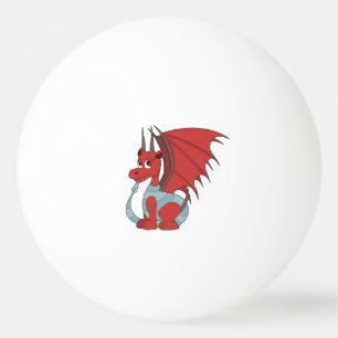 Red Dragon Cartoon Ping Pong Ball