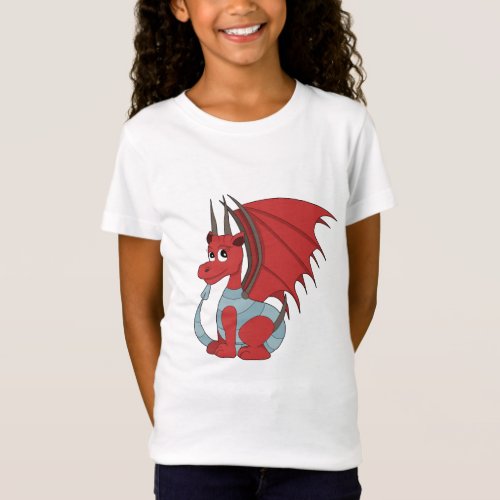 Red Dragon Cartoon  T_Shirt