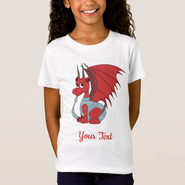 Red  dragon cartoon T-Shirt (Front)