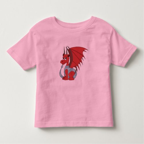 Red Dragon Cartoon  Toddler T_shirt