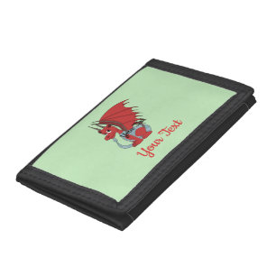 Red Dragon Cartoon Trifold Wallet