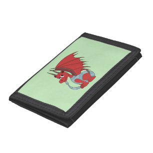 Red Dragon Cartoon Trifold Wallet