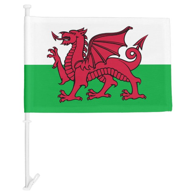 Red Dragon Celtic Flag of Wales & Welsh (Front)