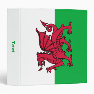 Red Dragon Celtic Flag of Wales & Welsh 3 Ring Binder