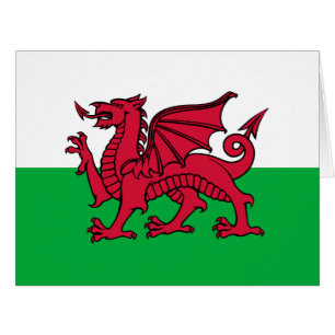 Red Dragon Celtic Flag of Wales & Welsh Cards