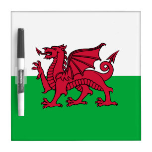Red Dragon Celtic Flag of Wales & Welsh Dry Erase Board