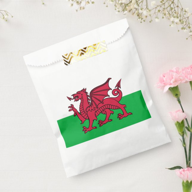 Red Dragon Celtic Flag of Wales & Welsh Favor Bag (Sealed)