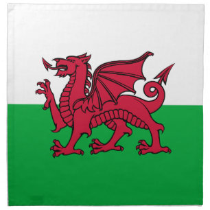 Red Dragon Celtic Flag of Wales & Welsh Freedom Cloth Napkin
