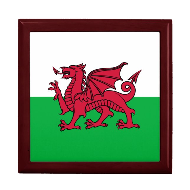 Red Dragon Celtic Flag of Wales & Welsh Gift Box (Front)