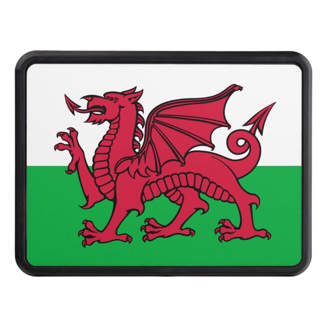 Red Dragon Celtic Flag of Wales & Welsh Hitch Cover (Front)