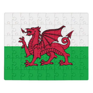 Red Dragon Celtic Flag of Wales & Welsh Jigsaw Puzzle