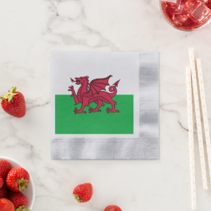 Red Dragon Celtic Flag of Wales & Welsh Napkins