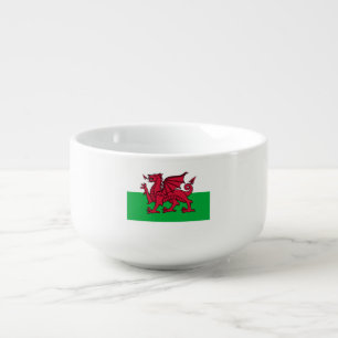 Red Dragon Celtic Flag of Wales & Welsh Soup Mug