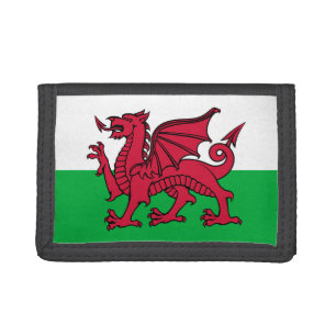 Red Dragon Celtic Flag of Wales & Welsh Tri-fold Wallet