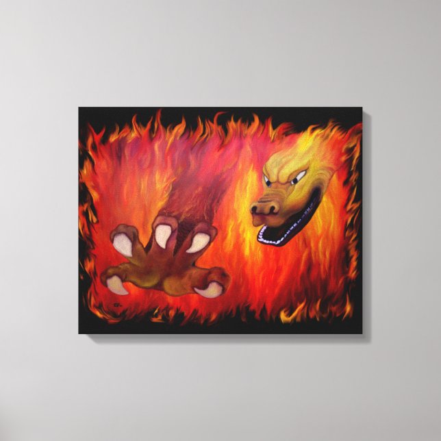 Red Dragon claw Canvas Print (Front)