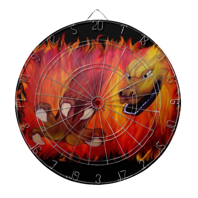 Red Dragon Claw Dartboard With Darts (Front)
