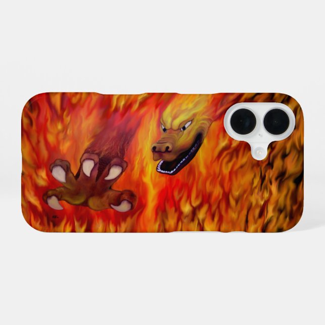 Red Dragon Claw iPhone Case (Back Horizontal)