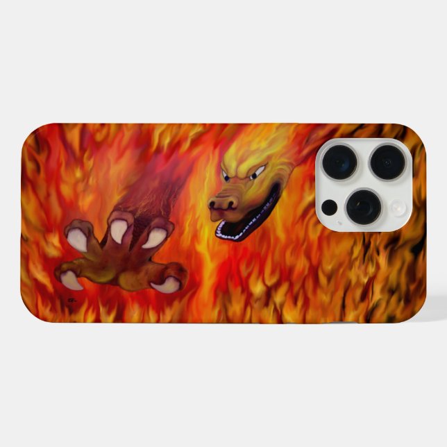 Red Dragon Claw iPhone Case (Back Horizontal)
