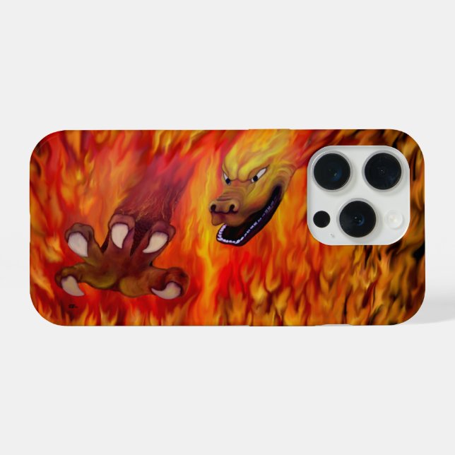 Red Dragon Claw iPhone Case (Back Horizontal)