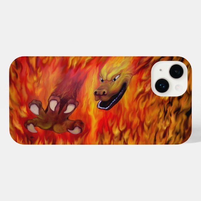 Red Dragon Claw iPhone Case (Back Horizontal)