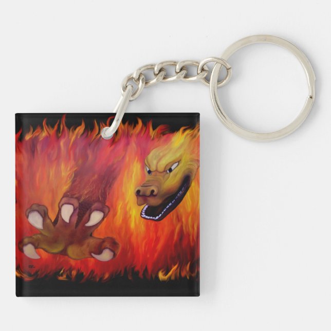 Red Dragon claw Keychain (Back)